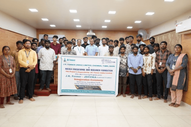 Students and community members supported by JK Fenner CSR