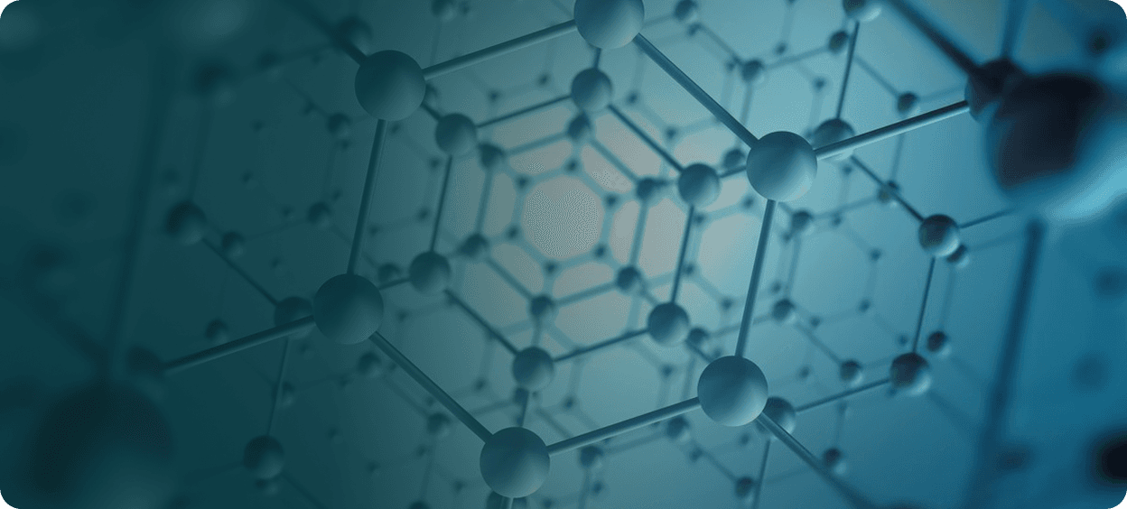 Molecular structure representing R&D innovation